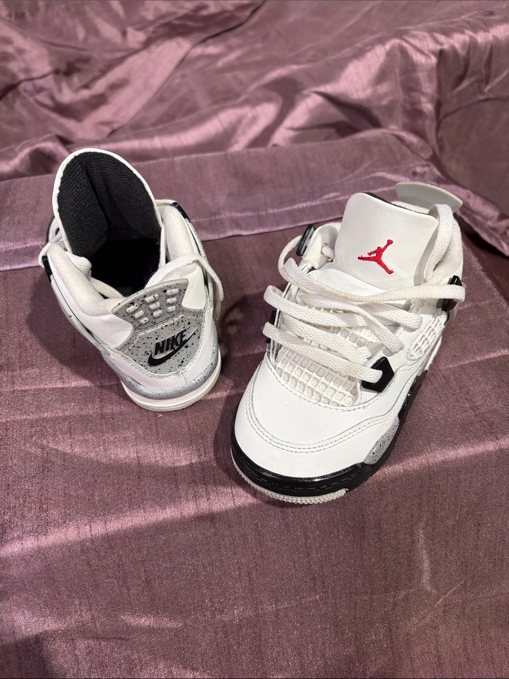 Nike Toddler White Black Sneakers with Red Jumpman